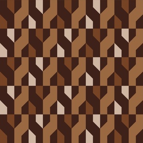 Retro weaved tiles mosaic dark brown