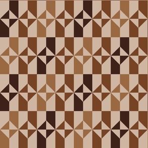 Ancient geometric tiles earthy brown sand