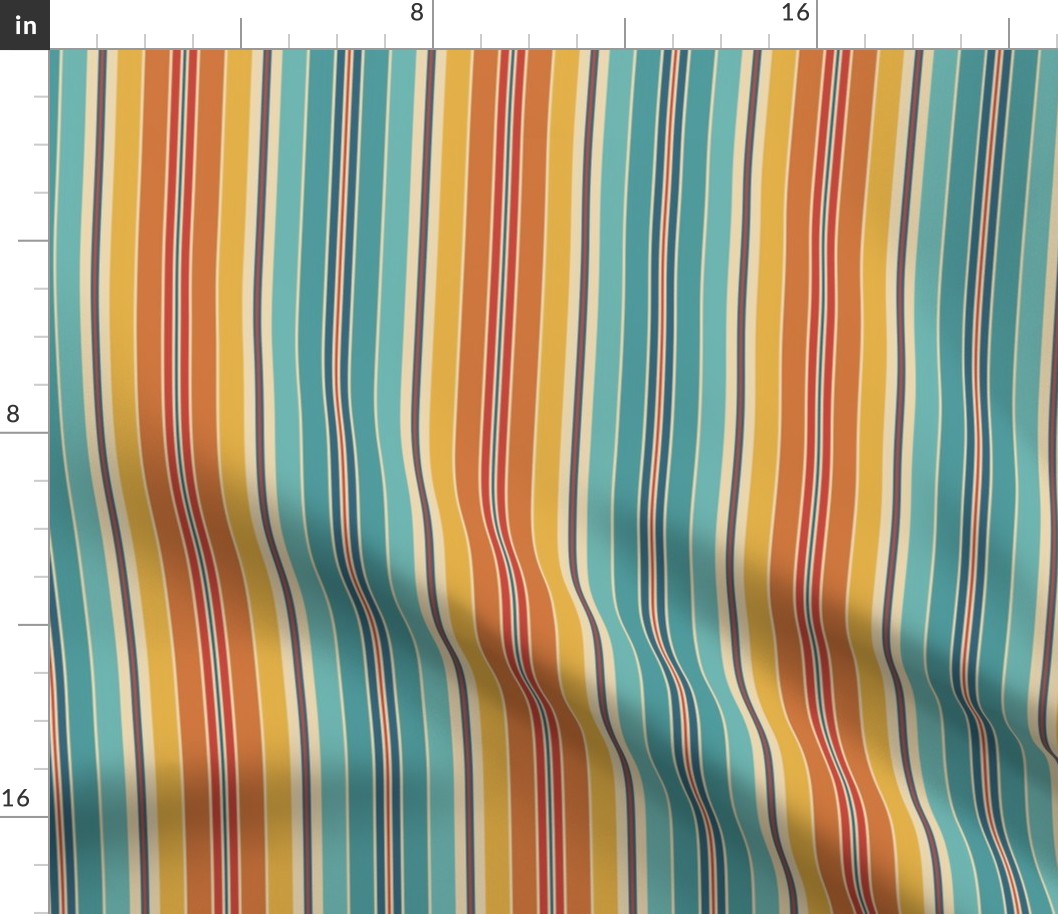 Retro Deck chair busy stripes