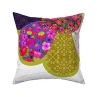 CUT AND SEW ROUND PILLOW TULIPS