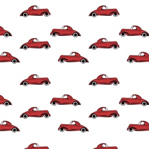 Red old car 2. Pattern for boys and vintage car lovers.