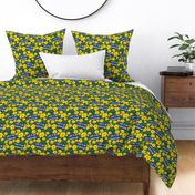 Medium Scale Suck It Up Buttercup Sarcastic Yellow Floral on Navy