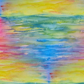 Bright Watercolor Rainbow Abstract Diamonds