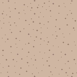 minimal graphic little stars sand brown earth tones