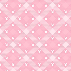 Pink Easter Bunny Plaid
