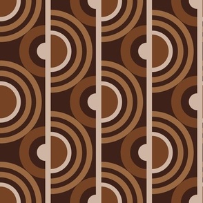 Circular shapes earthy 3 - dark oak