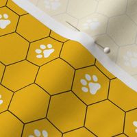 Honey Comb Dog Paw Pattern