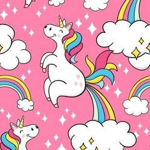 funny rainbow farting unicorn pink