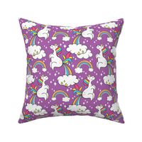 funny rainbow farting unicorn purple