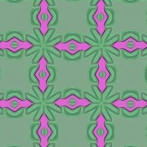 green and pink - geo check 