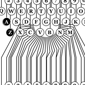 typewriter extra large key pattern