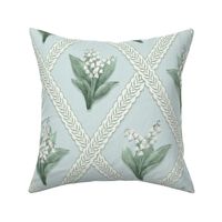 LILY OF THE VALLEY Cream_ Webster Green and Strie Woodlawn Blue 