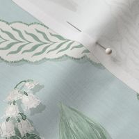 LILY OF THE VALLEY Cream_ Webster Green and Strie Woodlawn Blue 