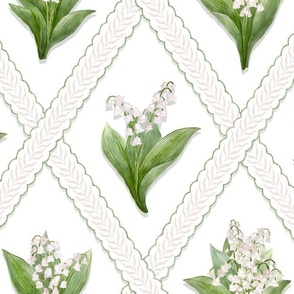 LILY OF THE VALLEY pale pinks and greens
