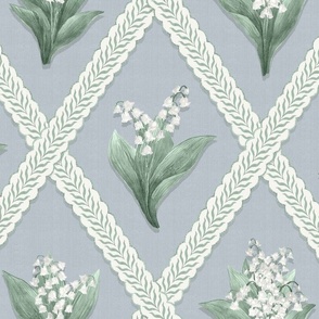  LILY OF THE VALLEY Cream_ Webster Green and Quiet Blue 