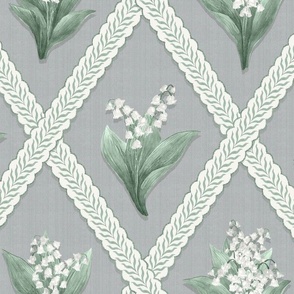 LILY OF THE VALLEY Cream_ Webster Green and Whale Grey 