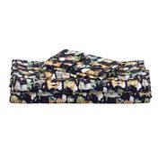 12” Wild Safari Animals (midnight, Quilt B) Cute Baby Jungle Nursery, 12” repeat