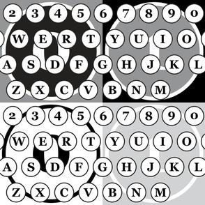 typewriter number letter keys pattern