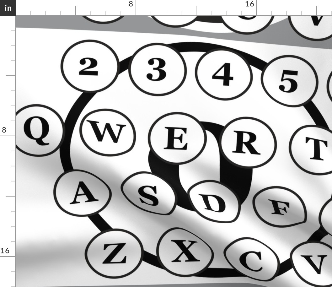 typewriter number letter keys pattern