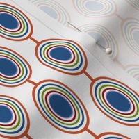 Geometric Ovals - Multi on White