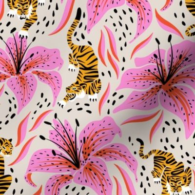 Tigers & Tiger Lilies – Pink & Yellow