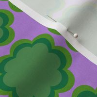 Textured scandi flower purple green
