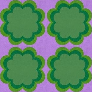 Textured scandi flower purple green