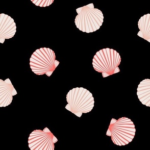 Pink and blush shells on black (small)