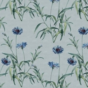 CORNFLOWER ARRAY SMALL -  RED PEONY COLLECTION (WEDGEWOOD LINEN)