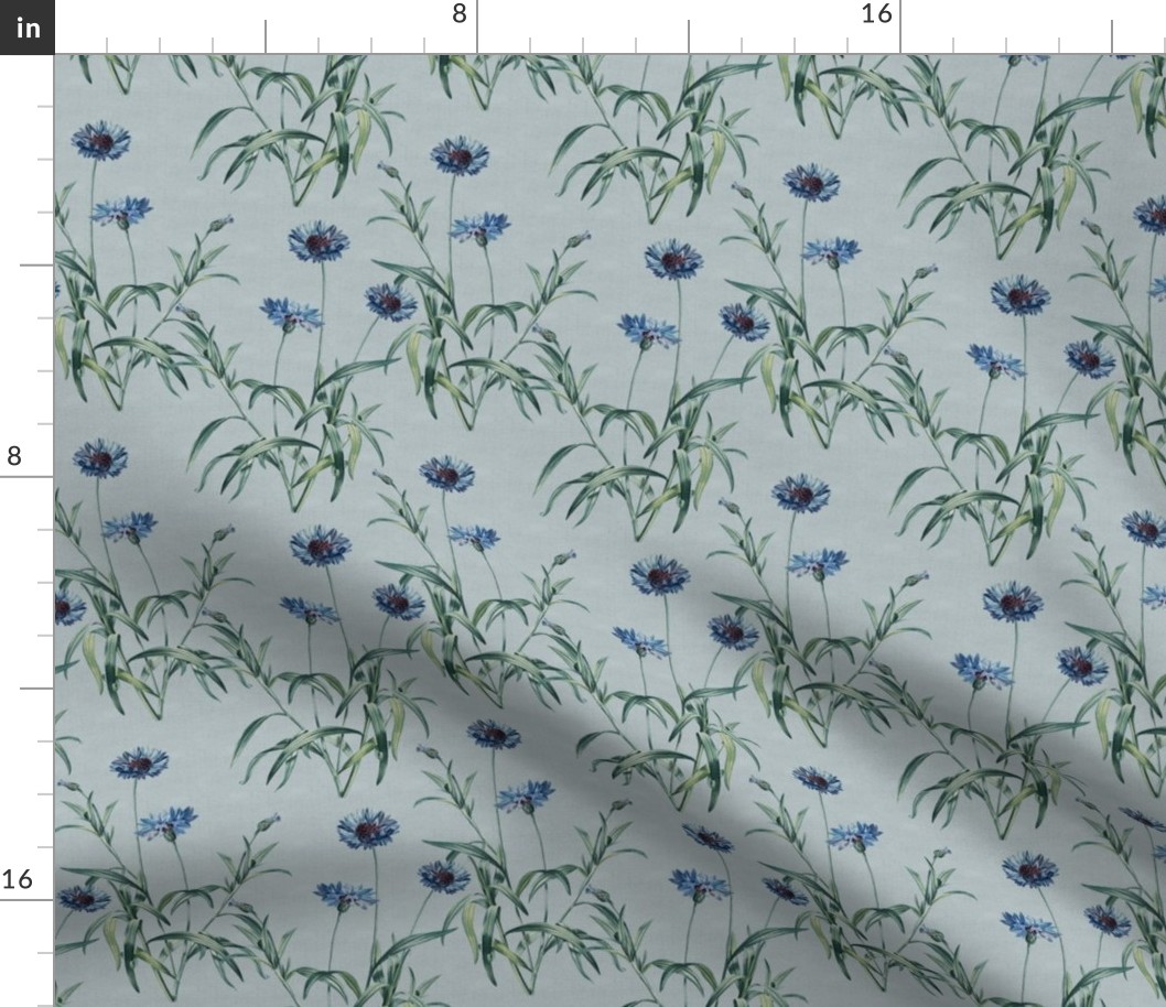 CORNFLOWER ARRAY SMALL -  RED PEONY COLLECTION (WEDGEWOOD LINEN)