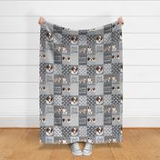St Bernard  Dog blanket quilt cute dog Love My Fur Baby dog bed fabric