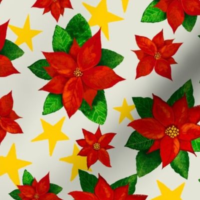 Poinsettias and stars