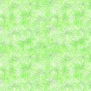 cannabis leaf outline hand drawn light green watercolor