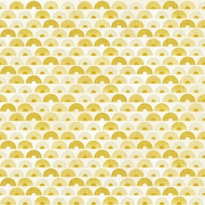 Boho Sunshine- Bohemian Sunrise- Golden Yellow Sun- Summer- Gold- Mustard- Gender Neutral Nursery Wallpaper- Baby- sMini