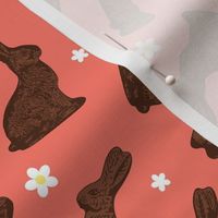 Cocoa Bunnies Tossed - Coral Medium