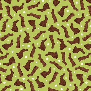 Cocoa Bunnies Tossed - Sprig Green Medium