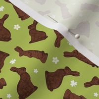 Cocoa Bunnies Tossed - Sprig Green Small