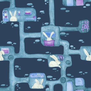 Cute rabbit hole map