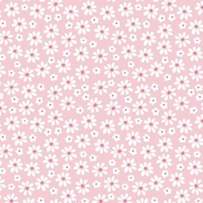 ditsy daisy prairie western florals, dusty pink, pink, white, ditsy, daisies, cute flowers, vintage barbiecore barbie
