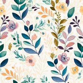 simplistic watercolor floral