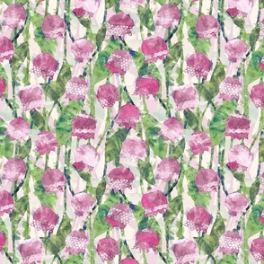 Abstract Pink Lily of the valley Small