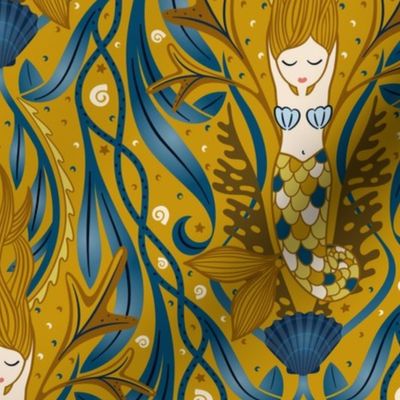 my journey into the art nouveau age mustard background