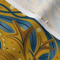 my journey into the art nouveau age mustard background