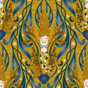 my journey into the art nouveau age mustard background