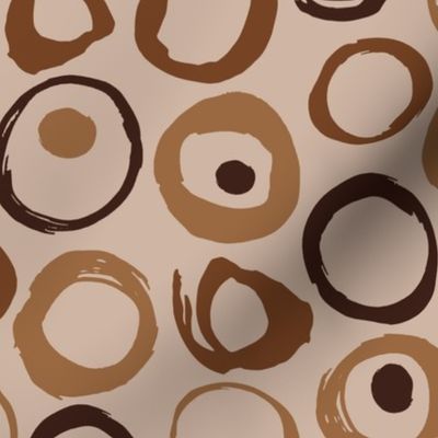 Dots and Circles Earth Tone Large