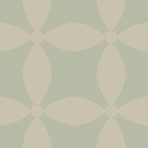 Cohesion 14-04: Retro Arabesque Seamless Pattern (Tan, Olive)