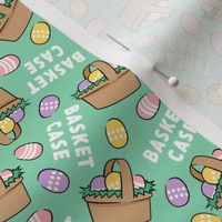 Basket Case - Easter basket and eggs - green - C23