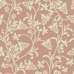 Hot Pink Damask Wallpaper  Little Crown Interiors