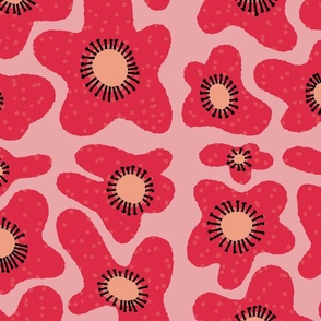 Abstract Poppies - Pink