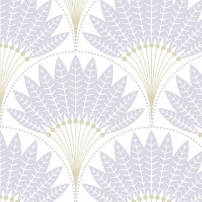 Art Deco Feather Fan / Pastel Purple / Regular Scale